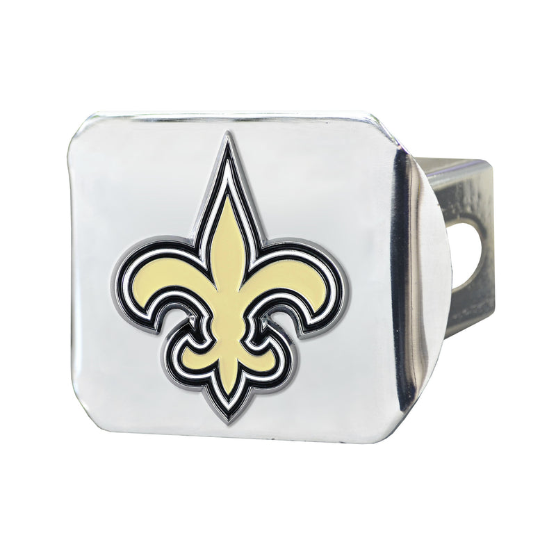 New Orleans Saints - Color on Chrome Hitch Cover