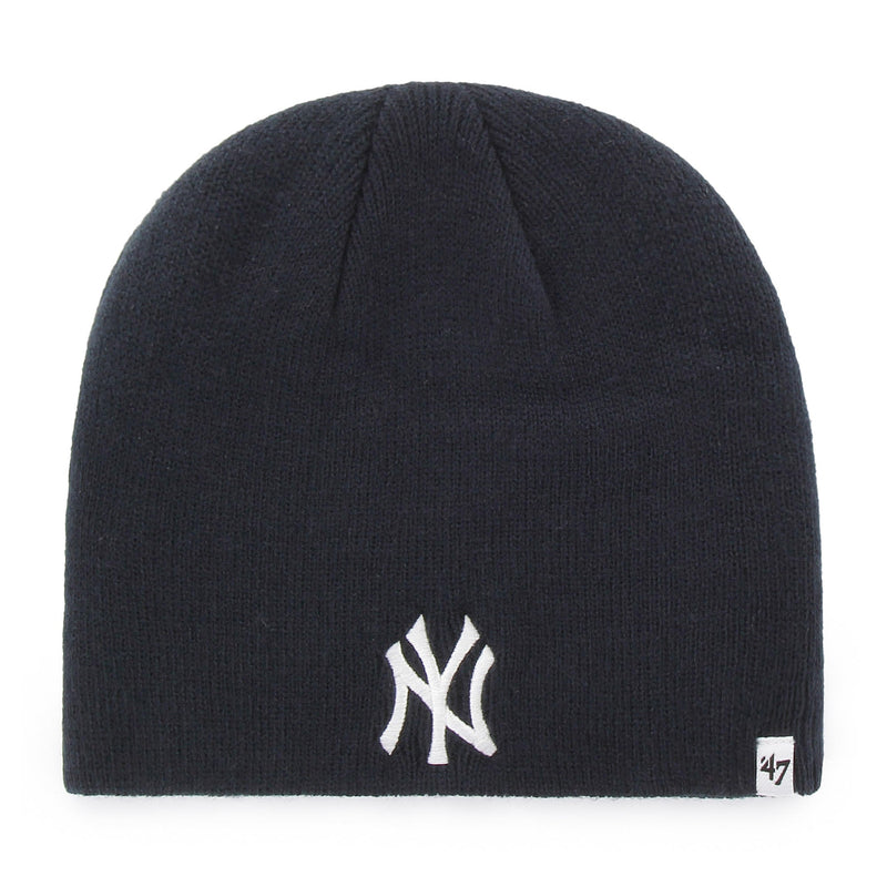 New York Yankees - Black Uncuffed Knit Beanie, 47 Brand