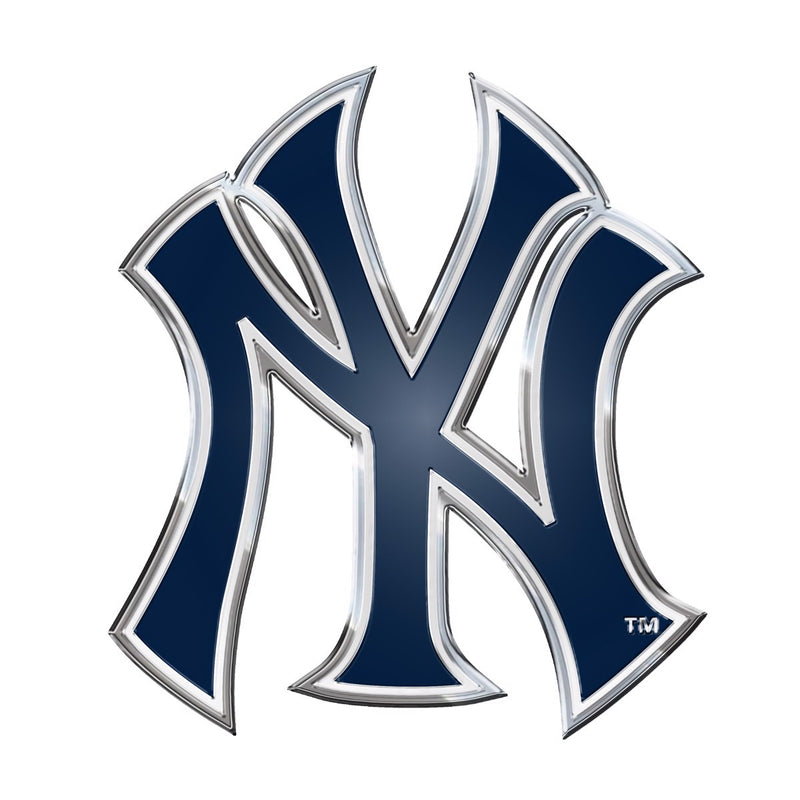 New York Yankees - Logo 3" x 3.2" Metal Auto Emblem