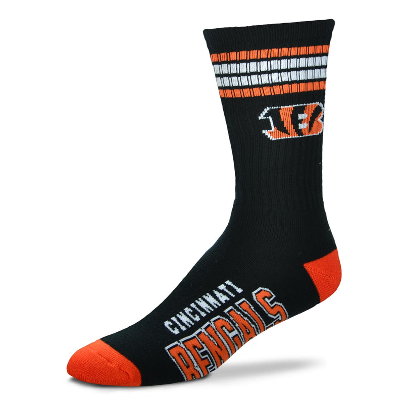 Cincinnati Bengals - 4 Stripe Deuce Crew Socks