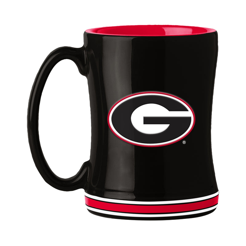 Georgia Bulldogs - Black 14oz Relief Mug