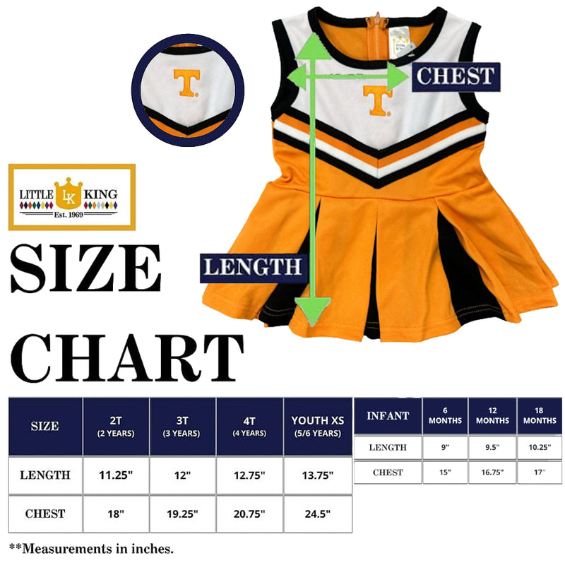 Tennessee Volunteers - Girls Infant Front Cheer Jumper Dress