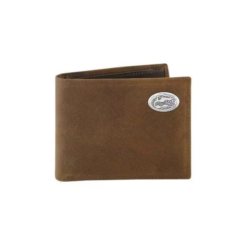 Florida Gators Concho Emblem Crazyhorse Leather Bi-Fold Wallet