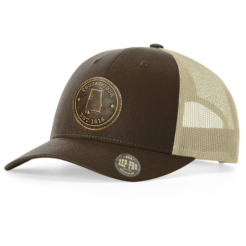 Alabama Crimson Tide - Tuscaloosa - Est.1816 Circle Brown/Khaki Hat