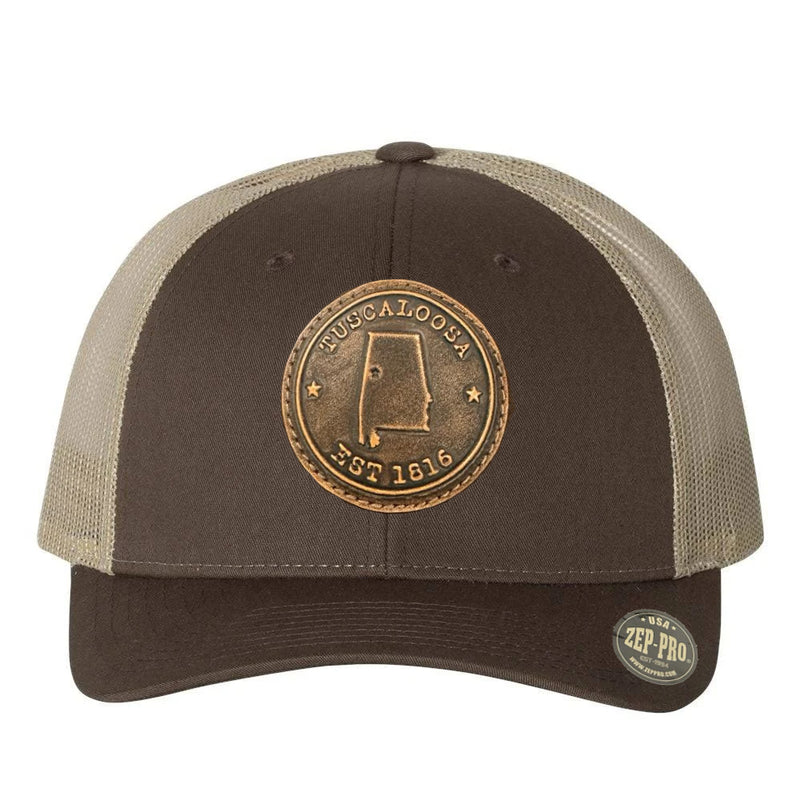 Alabama Crimson Tide - Tuscaloosa - Est.1816 Circle Brown/Khaki Hat