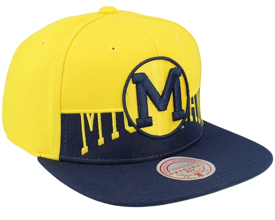 Michigan Wolverines - NCAA Half & Half Yellow-Navy Snapback Hat