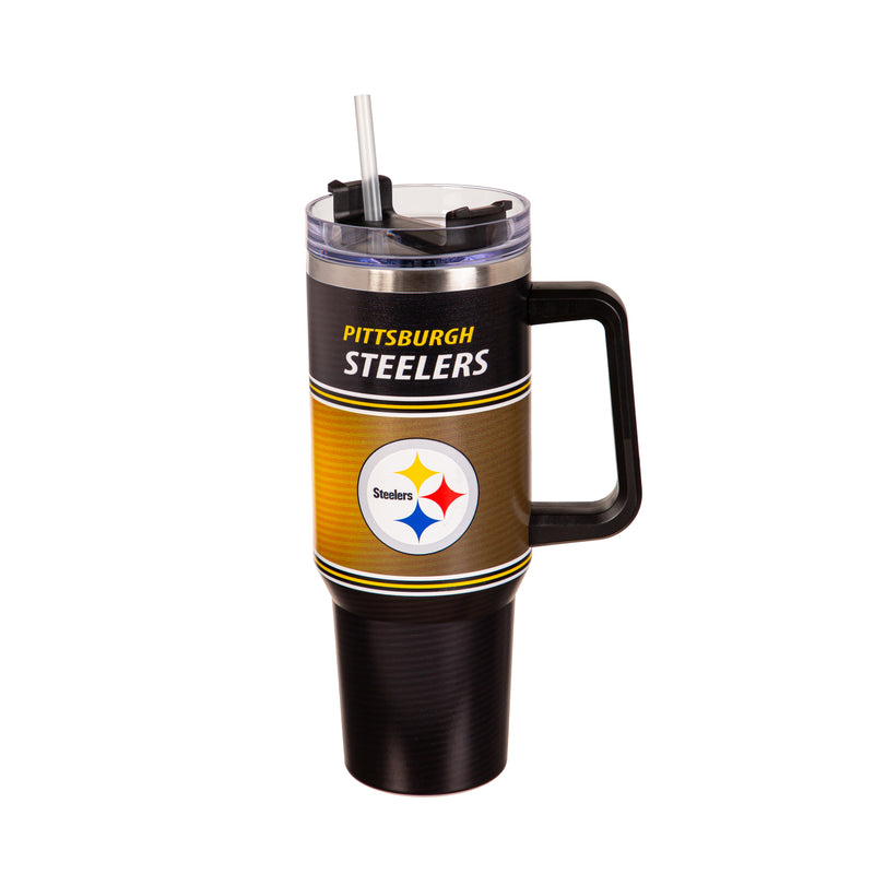 Pittsburgh Steelers - 40oz Stainless Steel Canyon Cup w/ Straw