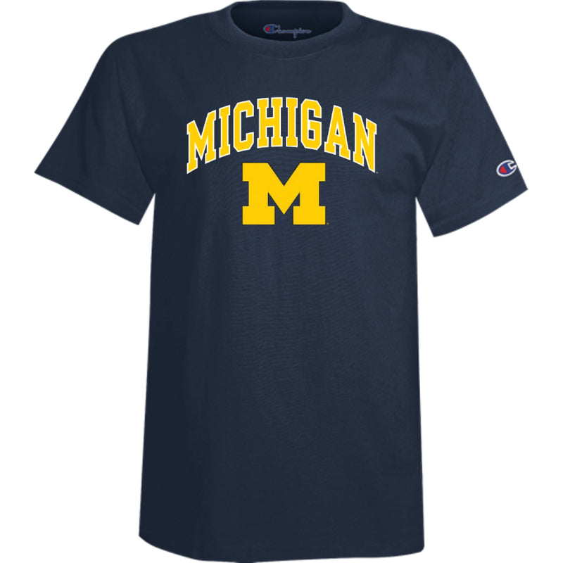 Michigan Wolverines - Navy Blue Athletic Short Sleeve T-Shirt