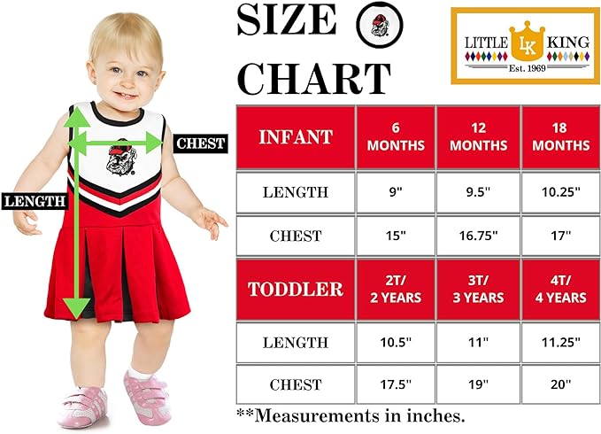 Georgia Bulldogs - Girls Infant Time For Recess Cheer Dress