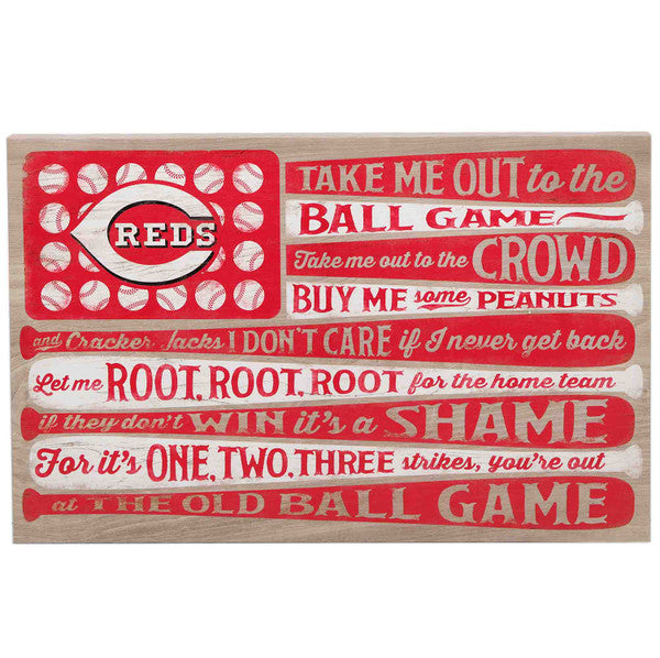 MLB- Cincinnati Reds- Canvas Flag Wall Art