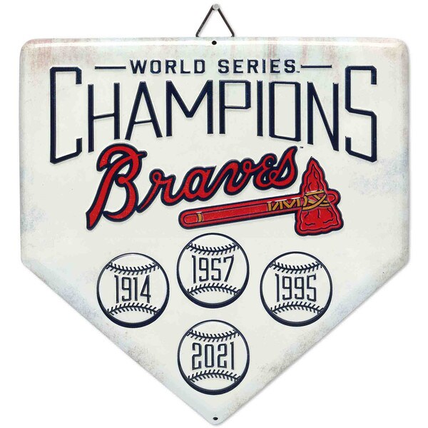 Atlanta Braves - "World Series Champions" Home Metal Wall Decor