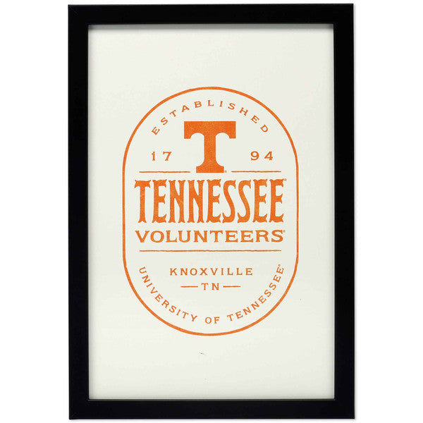 Tennessee Volunteers - University of Tennessee -  Knoxville Badge Framed Wood Wall Decor