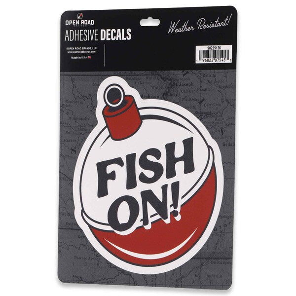 Open Road Brands: Fish On Bobber Adhesive Decal