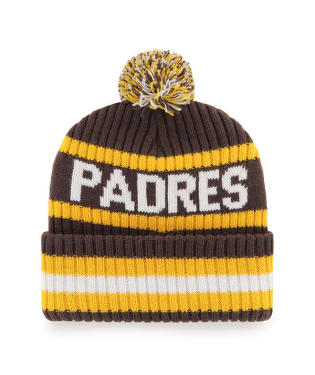 San Diego Padres - Brown Bering Cuff Knit Cuff with Pom, 47 Brand