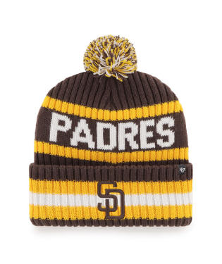 San Diego Padres - Brown Bering Cuff Knit Cuff with Pom, 47 Brand