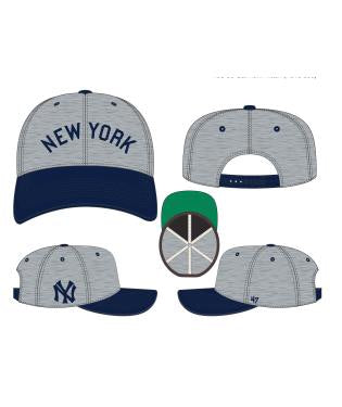 New York Yankees Cooperstown Gray Fly Out '47 Midfield Hat