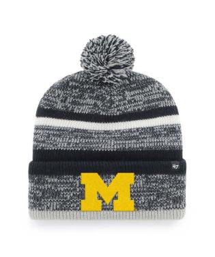 Michigan Wolverines - Navy CFP Bowl ID Northward Cuff Knit Beanie with Pom, 47 Brand