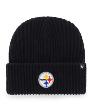 Pittsburgh Steelers - Harbor Black Cuff Knit Beanie, 47 Brand