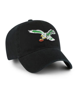 Philadelphia Eagles - Clean Up Black Adjustable Hat, 47 Brand