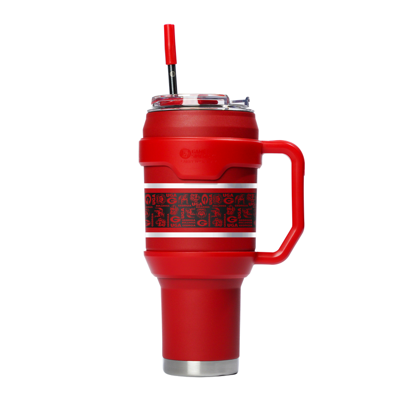 Georgia Bulldogs - Red 40oz Stainless Steel Tumbler