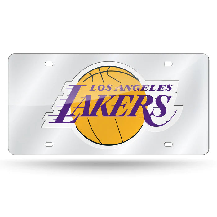 Los Angeles Lakers - Silver Metal License Plate Tag