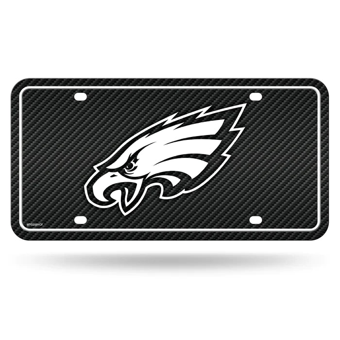 Philadelphia Eagles Carbon Fiber Design - Metal Auto Tag