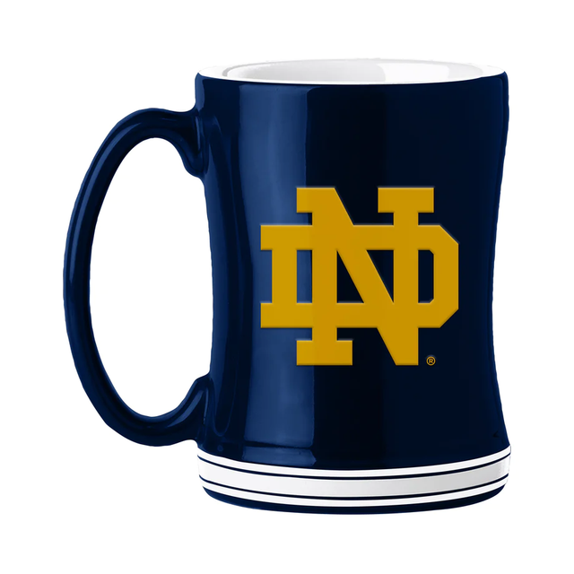 Notre Dame Fighting Irish Sculpted Relief Team Color Coffee Mug 14oz