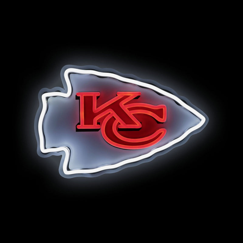 Kansas City Chiefs - LED Neon Light Up Team Logo Sign Wall Decor