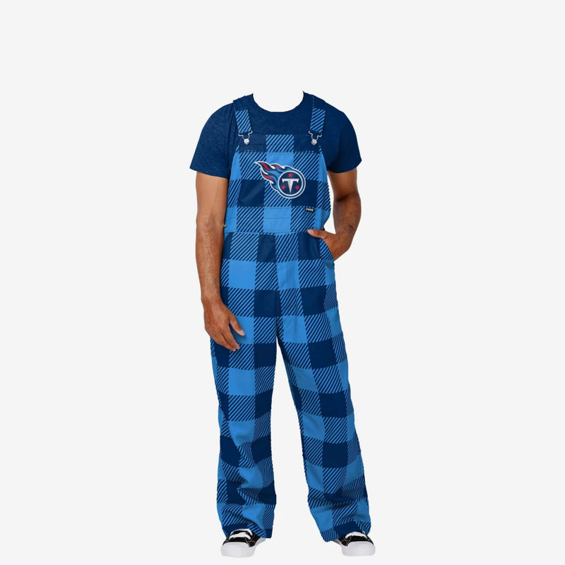 Tennessee Titans Buffalo Plaid Bib Overall