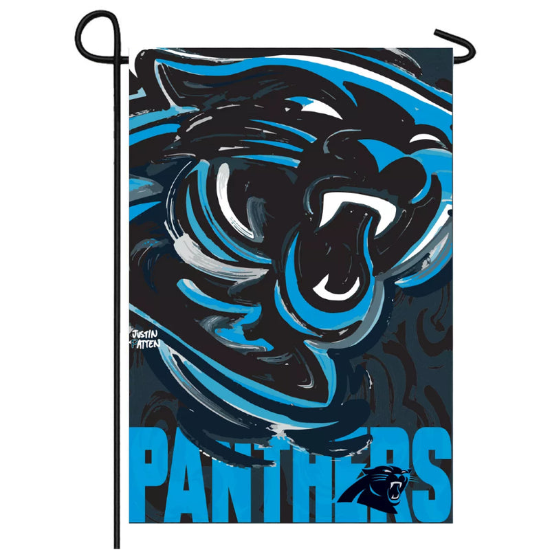 Carolina Panthers - Suede GDN Logo Outdoor Garden Flag