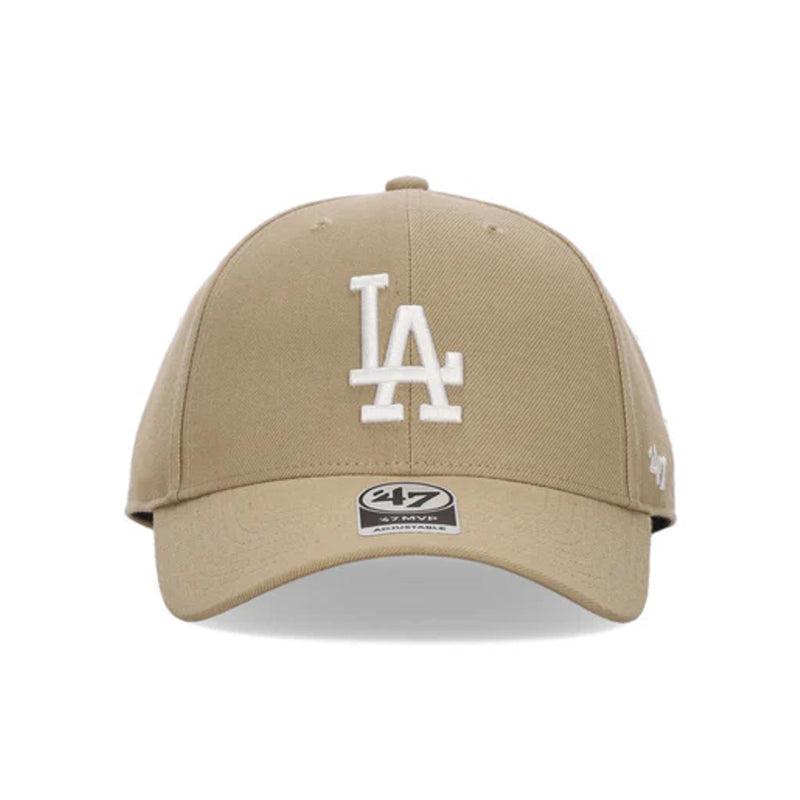 Los Angeles Dodgers - MVP Snapback Wool All Khaki MLB Hat, 47 Brand