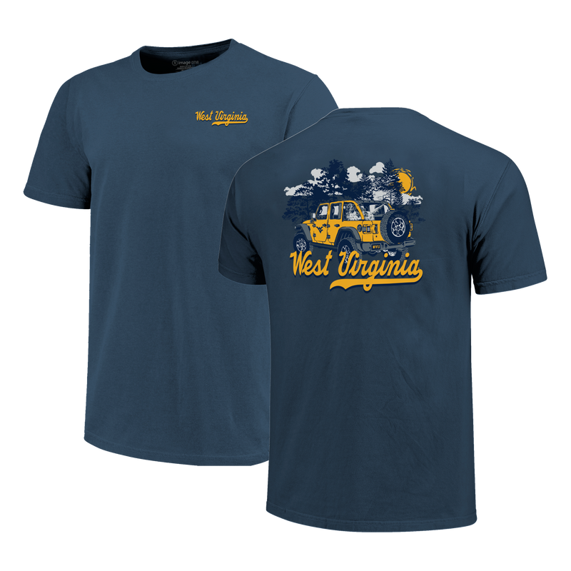 West Virginia Mountaineers - Off Roading Dog T-Shirt