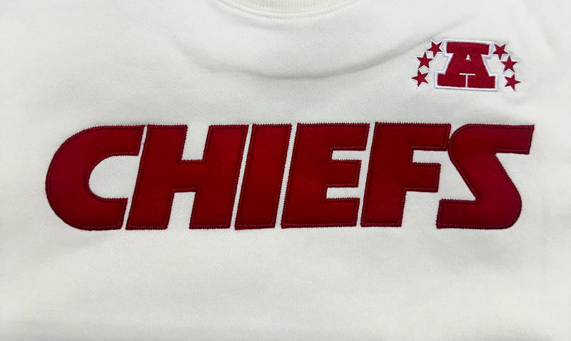 Kansas City Chiefs - NFL Heritage Fleece Crew Vintage Logo Sweater