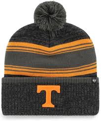 Tennessee Volunteers - Graphite Fadeout Cuff Knit Beanie with Pom