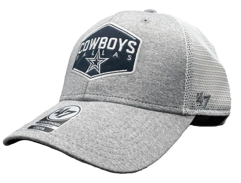 Dallas Cowboys - NFL Contender Flex Fit Gray White Hat Cap OSFM, 47 Brand