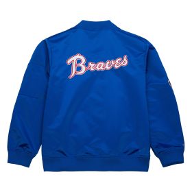 Atlanta Braves - NCAA Vintage Logo Lightweight Satin Bomber Jacket