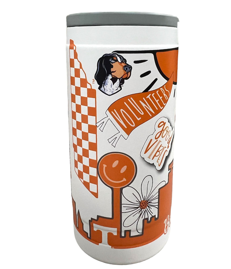 Tennessee Volunteers - 12oz Native Powdercoat SlimCan Coolie