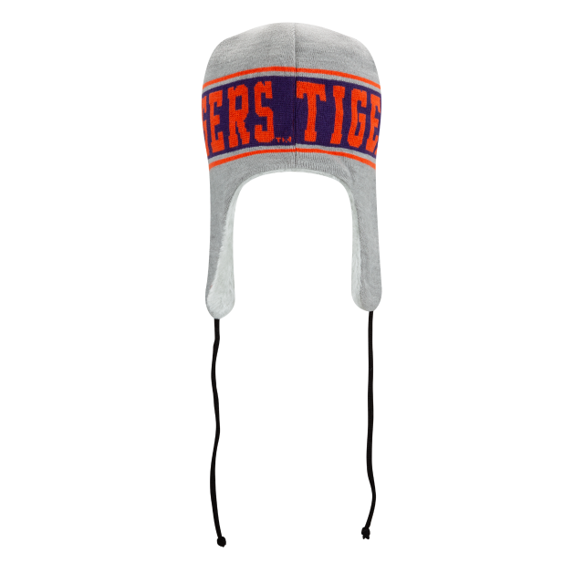 Clemson Tigers - Basic Trapper Gray Knit Hat, New Era