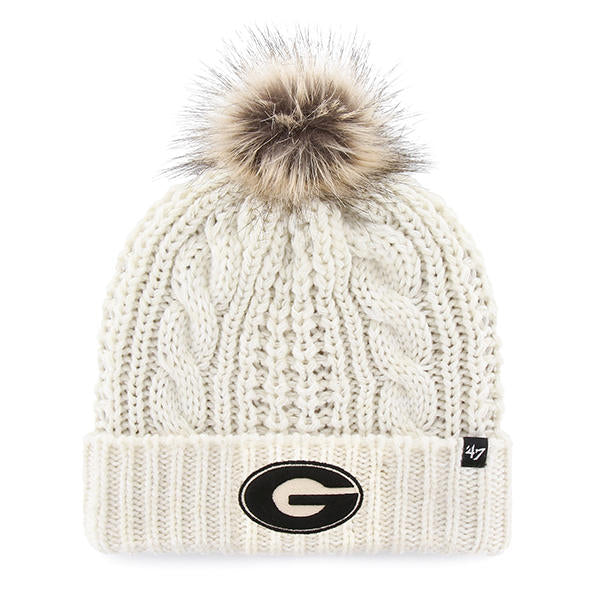 Georgia Bulldogs - White Meeko Cuff Knit Beanie, 47 Brand