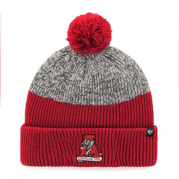 Alabama Crimson Tide - Gray Crimson Beanie, 47 Brand