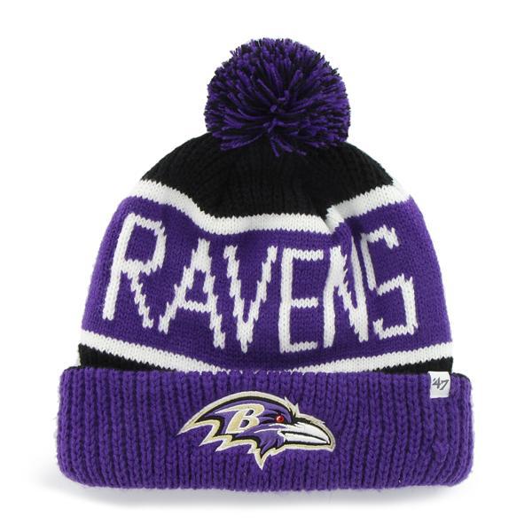 Baltimore Ravens - Calgary Cuff Knit Black Beanie, 47 Brand