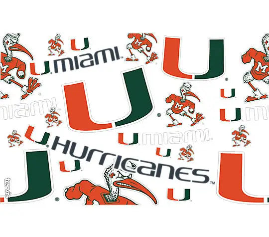 Miami Hurricanes - All Over Plastic Tumbler