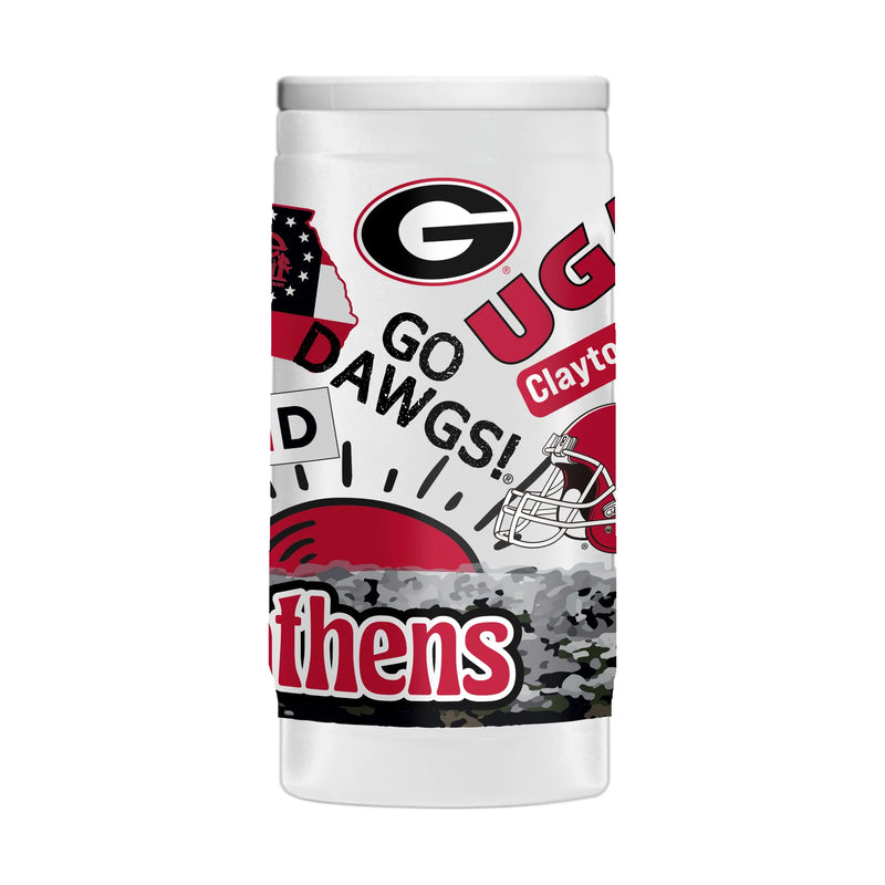 Georgia Bulldogs - Native Powdercoat 12oz Slim Can Coolie