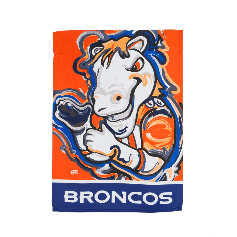 Denver Broncos - Suede GDN Justin Patten Garden Flag