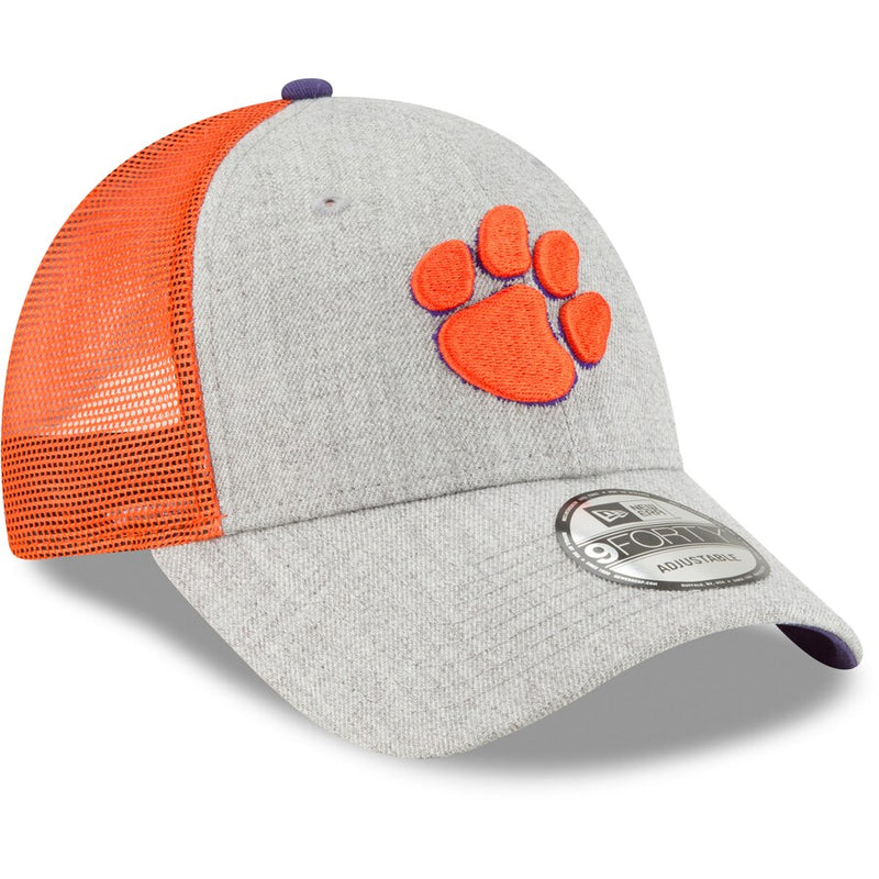 Clemson Tigers Heather Turn 9FORTY Adjustable Snapback Hat