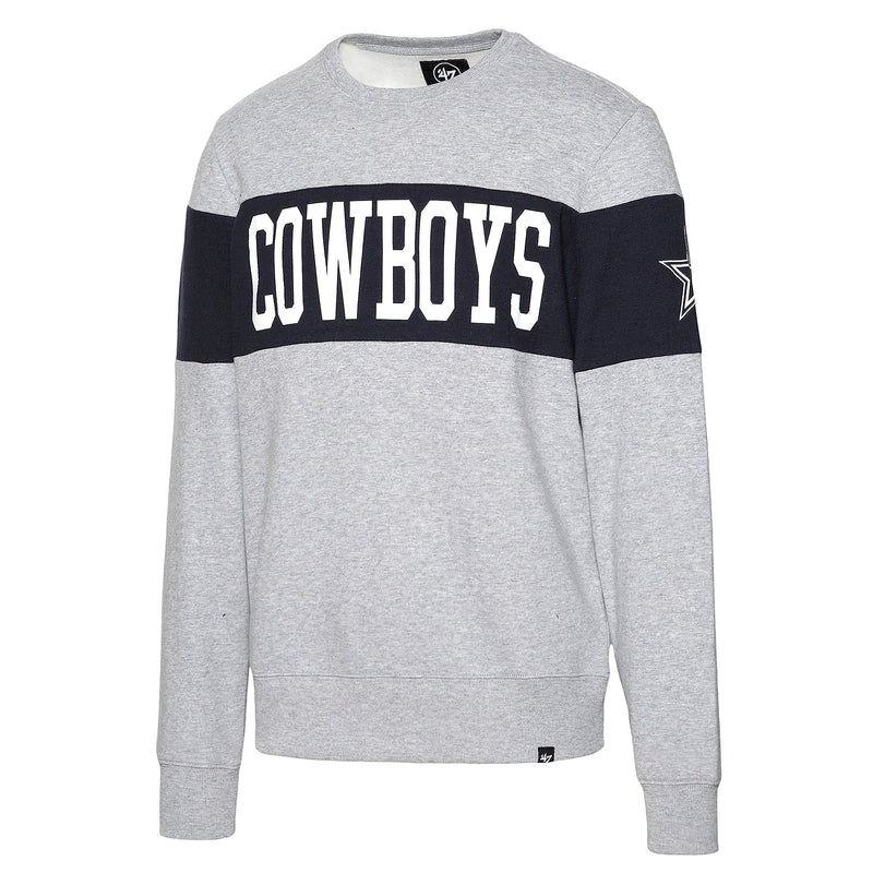 Dallas Cowboys - Mens Grey Interstate Crew Sweatshirt