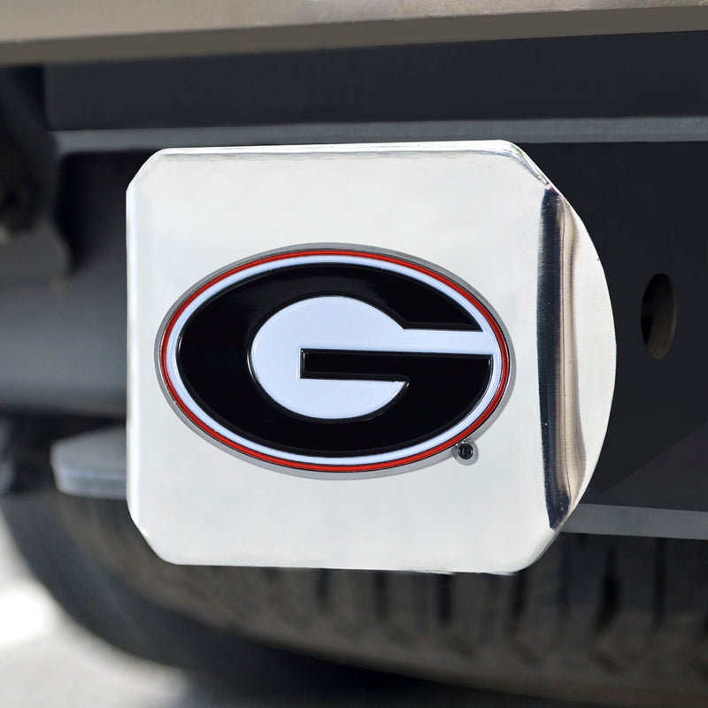 Georgia Bulldogs UGA Trailer Hitch Chrome Hitch Cover