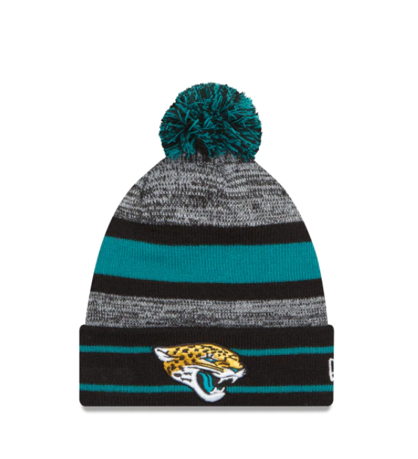 Jacksonville Jaguars - One Size Cuff Knit Beanie with Pom, New Era