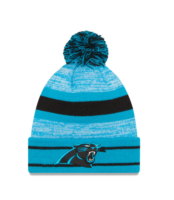 Carolina Panthers - One Size Knit Beanie with Pom, New Era