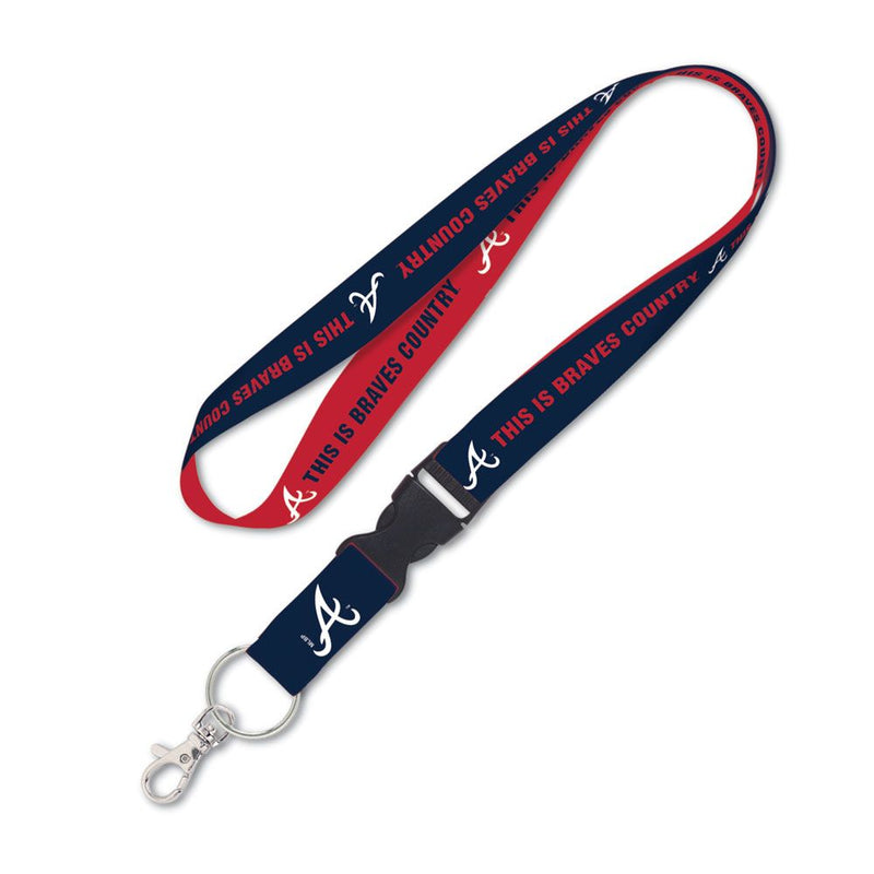 Atlanta Braves - Slogan Lanyard with Detachable Buckle